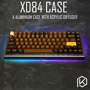 Anodized Aluminium case for eepw84 xd84 custom keyboard tempered glass panels diffuser can support Rotary brace supporter - KPrepublic