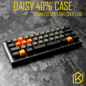 stainless steel enclosed case for daisy 40% custom keyboard upper and lower case mechanical keyboard case - KPrepublic