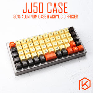 Anodized Aluminium Case For JJ50 50% Custom Keyboard the tempered glass Diffuser Rotary Brace Similar With Preonic - KPrepublic
