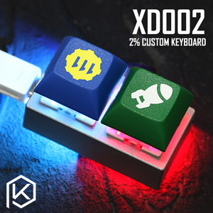 xd002 xiudi 2% Custom Mechanical Keyboard 2 keys Underglow and switch RGB PCB programmed hot-swappable macro key aluminum case - KPrepublic